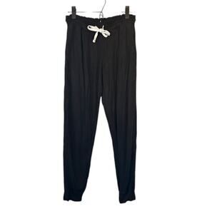 Colsie Black Drawstring Elastic Waist Stretch Sweat Joggers Women Sz XS